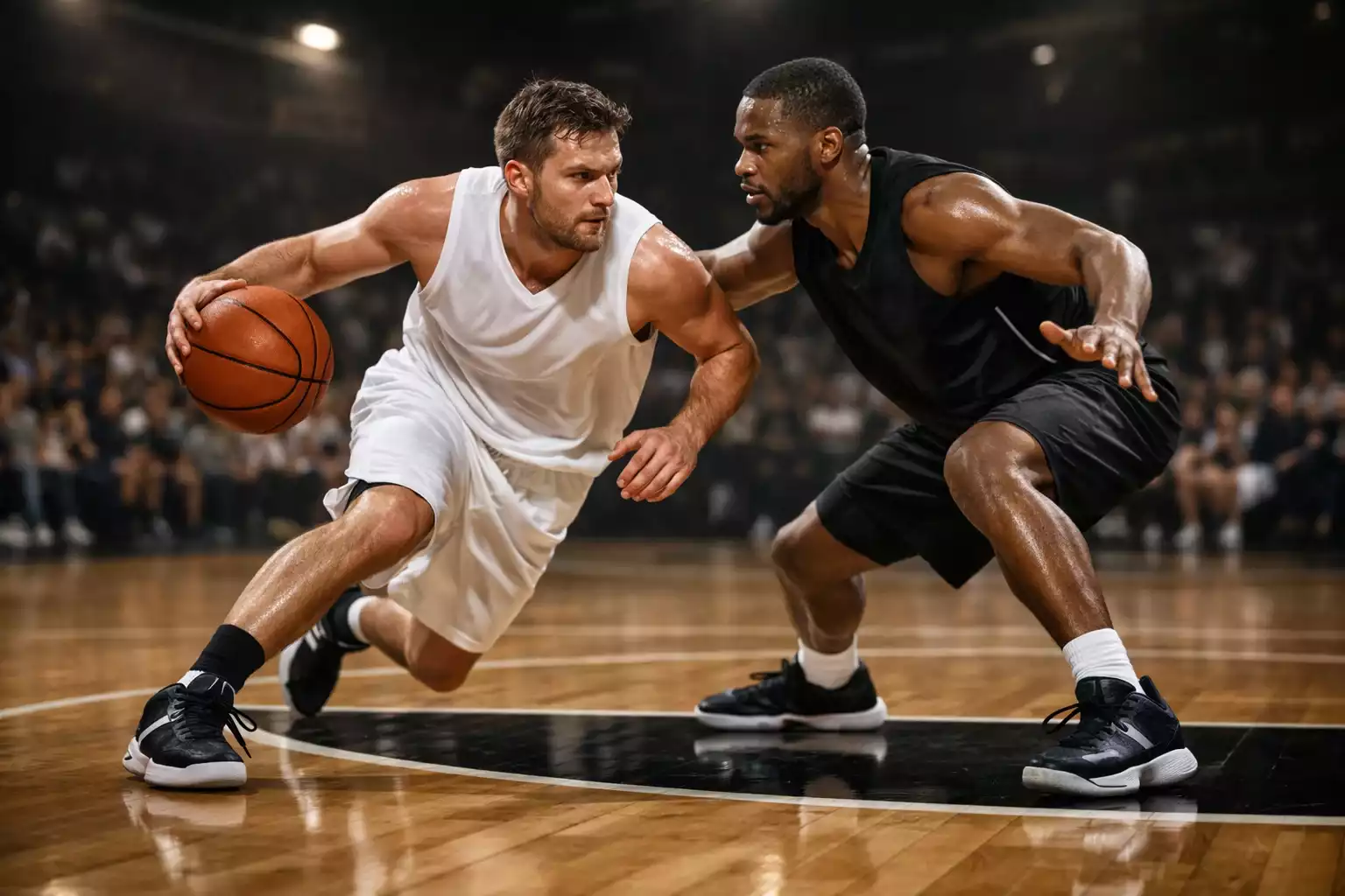 Giocatori NBA in azione sul parquet durante una partita