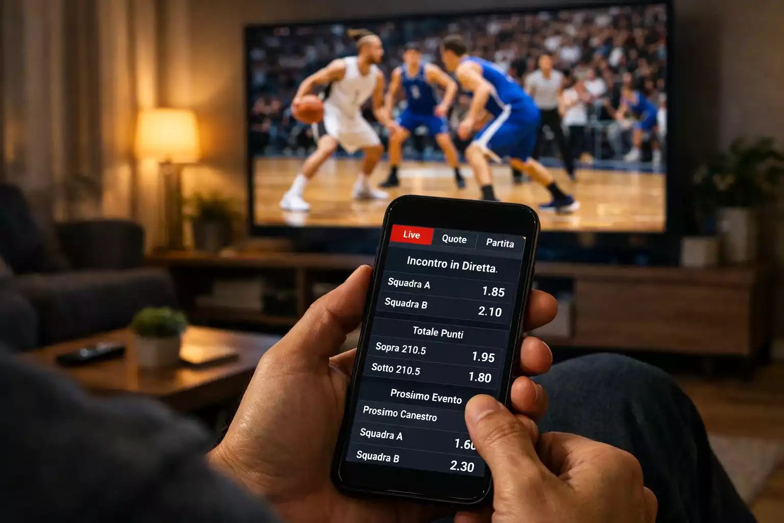 Scommesse live basket in tempo reale